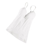 Max Womens Sexy Adjustable Strap Built In Bra Tank Tops Camisole M White