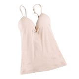 Max Womens Sexy Adjustable Strap Built In Bra Tank Tops Camisole Skin Color