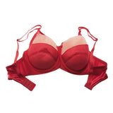 Special Pocket Bra for Fake Boobs Silicone Breast Forms Brassiere Red 40-90D