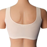 Max Pocket Bra Crop Top Silicone Fake Boobs for Mastectomy Brassiere Tank Top A
