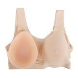 Max Pocket Bra Crop Top Silicone Fake Boobs for Mastectomy Brassiere Tank Top A