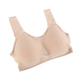 Max Pocket Bra Crop Top Silicone Fake Boobs for Mastectomy Brassiere Tank Top A