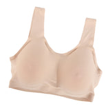 Max Pocket Bra Crop Top Silicone Fake Boobs for Mastectomy Brassiere Tank Top A