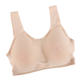 Max Pocket Bra Crop Top Silicone Fake Boobs for Mastectomy Brassiere Tank Top A