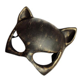 Maxbell Cat Shape Unsex Half Face Mask Halloween Fancy Dress Costume Antique Gold