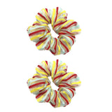 Max 2x Stripe Hair Scrunchies Hair Band Ponytail Holder Hair Ropes Hair Decors