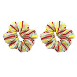 Max 2x Stripe Hair Scrunchies Hair Band Ponytail Holder Hair Ropes Hair Decors