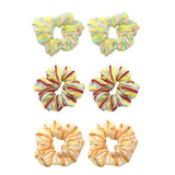 Max 2x Stripe Hair Scrunchies Hair Band Ponytail Holder Hair Ropes Hair Decors