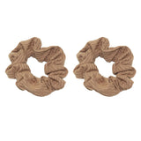 1 Pair Hair Scrunchies Cotton Elastic Hair Bands Hair Ties Ropes Khaki