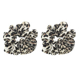 2 Pieces Womens Leopard Scrunchies Ponytail Holder Light Leopard