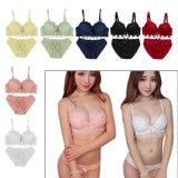 Padded Push Up Bra Set Women Lady Lace Floral Bra Set Underwear Lingerie 75B