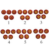 Maxbell 5pcs Round Craft Shank Fabric Covered Buttons Decors for Scrapbooking Pear