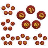 Maxbell 5pcs Round Craft Shank Fabric Covered Buttons Decors for Scrapbooking Pear