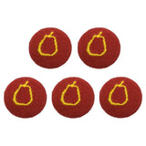 Maxbell 5pcs Round Craft Shank Fabric Covered Buttons Decors for Scrapbooking Pear