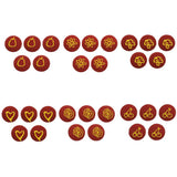 Maxbell 5pcs Round Craft Shank Fabric Covered Buttons Decors for Scrapbooking Pear