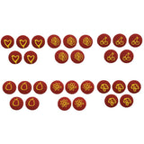 Maxbell 5pcs Round Craft Shank Fabric Covered Buttons Decors for Scrapbooking Pear