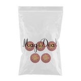 Maxbell 5pcs Round Craft Shank Fabric Covered Buttons Decors for Scrapbooking Seven Petals Flower