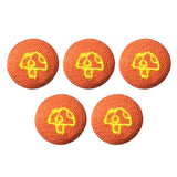 Maxbell 5pcs Round Craft Shank Fabric Covered Buttons Decors for Scrapbooking Mushroom