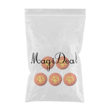 Maxbell 5pcs Round Craft Shank Fabric Covered Buttons Decors for Scrapbooking Mushroom