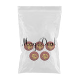 Maxbell 5pcs Round Craft Shank Fabric Covered Buttons Decors for Scrapbooking Mushroom