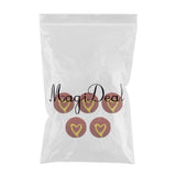 Maxbell 5pcs Round Craft Shank Fabric Covered Buttons Decors for Scrapbooking Heart