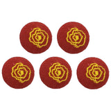 Maxbell 5pcs Round Craft Shank Fabric Covered Buttons Decors for Scrapbooking Flower