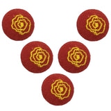 Maxbell 5pcs Round Craft Shank Fabric Covered Buttons Decors for Scrapbooking Flower