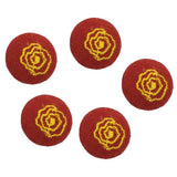 Maxbell 5pcs Round Craft Shank Fabric Covered Buttons Decors for Scrapbooking Flower
