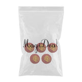 Maxbell 5pcs Round Craft Shank Fabric Covered Buttons Decors for Scrapbooking Flower