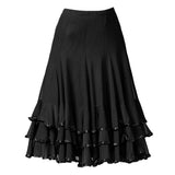 Max Ballroom Waltz Dance Swing Skirt Modern Tango Training Dress Costume Black