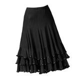 Max Ballroom Waltz Dance Swing Skirt Modern Tango Training Dress Costume Black