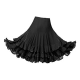 Max Ballroom Waltz Dance Swing Skirt Modern Tango Training Dress Costume Black