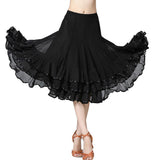 Max Ballroom Waltz Dance Swing Skirt Modern Tango Training Dress Costume Black