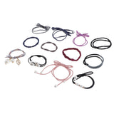 12x Women Hair Tie Stretch Hair Band Mixed Color Hair Rope Ring Hair Styling