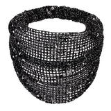 Fashion Sequins Headband Hairband Yoga Non-slip Head Wrap Hair Decors Black