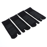 2Pairs Tabi Socks Split 2 Toe Sandal Ninja Slipper Nonslip Ankle Socks Black