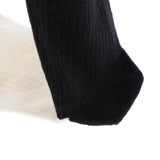 Mid-calf Length Toe Socks Cotton Warm Crew Socks for Men and Women Black