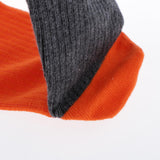 Mid-calf Length Toe Socks Cotton Warm Crew Socks for Men and Women Dark Gray