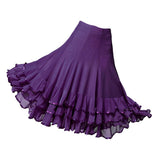Max women Ballroom Waltz Dance expansion Skirt Tango Training Dress  Purple