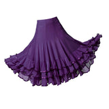 Max women Ballroom Waltz Dance expansion Skirt Tango Training Dress  Purple