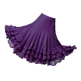 Max women Ballroom Waltz Dance expansion Skirt Tango Training Dress  Purple