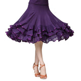 Max women Ballroom Waltz Dance expansion Skirt Tango Training Dress  Purple