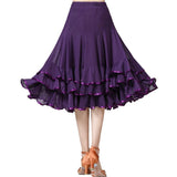 Max women Ballroom Waltz Dance expansion Skirt Tango Training Dress  Purple
