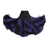 Max Flamenco Ballroom Waltz Dance Big Swing Skirt Womens Modern Costumes Black Purple