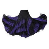 Max Flamenco Ballroom Waltz Dance Big Swing Skirt Womens Modern Costumes Black Purple