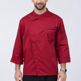 Max Stylish Chef Jacket Breathable Kitchen Uniforms Work Apparel Chef Coat Red