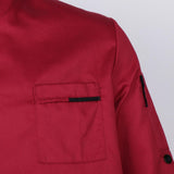 Max Stylish Chef Jacket Breathable Kitchen Uniforms Work Apparel Chef Coat Red