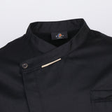 Max Unisex Chef Jackets Coat Long Sleeves Shirt Kitchen Uniforms Black L