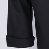 Stylish Chef Jacket Breathable Kitchen Uniforms Work Apparel Chef Coat Black