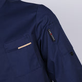 Max Maxb Unisex Chef Jackets Coat Long Sleeves Shirt Kitchen Uniforms Dark Blue L